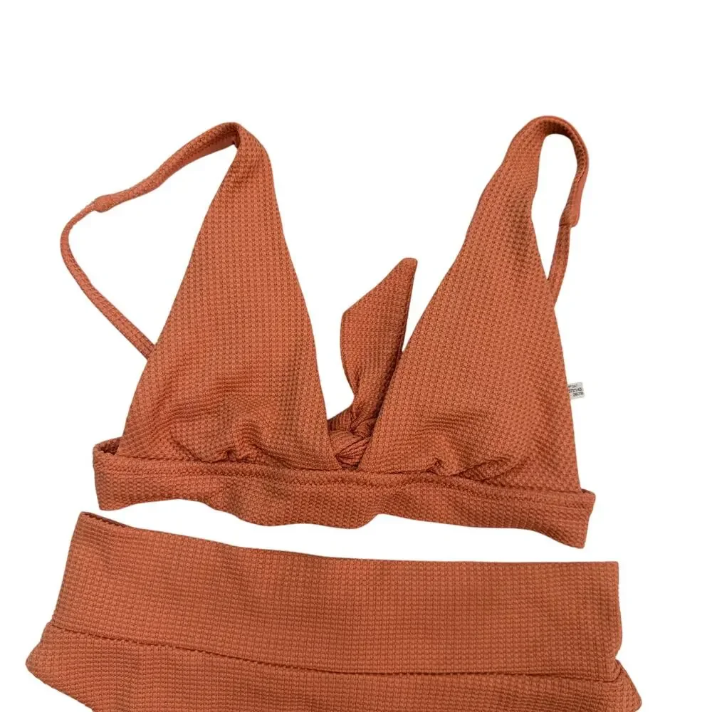 Aerie Peach Matching Bikini Swimsuit S/M